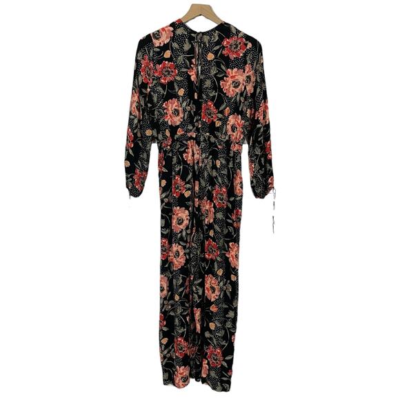 Saltwater LUXE Wide Leg Cropped Floral Jumpsuit - Black - Small - Picture 7 of 11